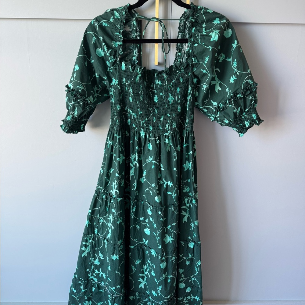 Hill House Home Nesli Nap Dress Botanical Green